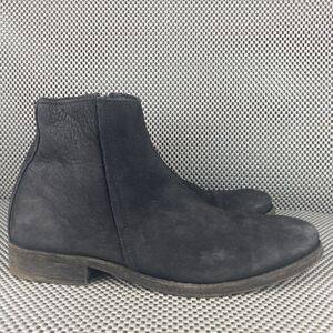 All Saints Lance Chelsea Ankle Boots Mens 42 Black Leather Zipper Casual